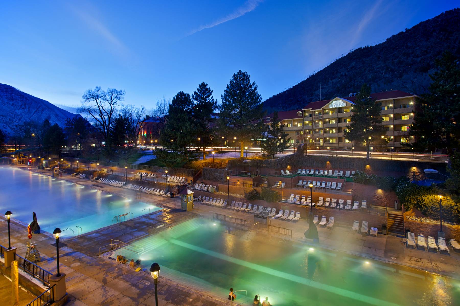 Abendstimmung in den Glenwood Hot Springs